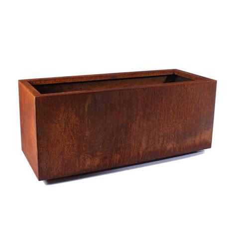 metallic series corten steel planter box veradek|extra large corten steel planters.